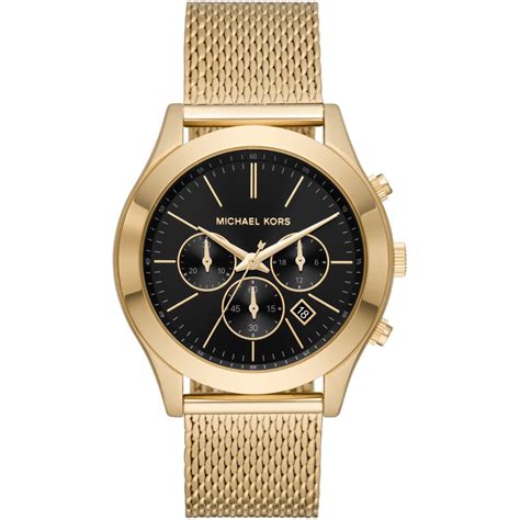 michael kors runway chronograph gold|michael kors slim runway.